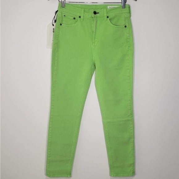 RAG & Bone Lime high rise skinny jeans size 24, 26 new!!! - Picture 4 of 8
